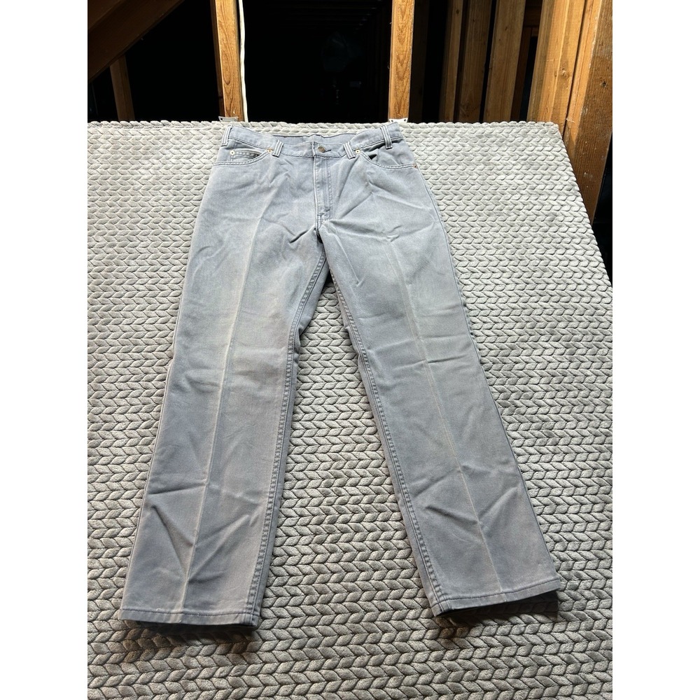 Vintage Levi's 517 Relaxed Fit Jeans Mens 34x30 Gray USA Made Denim
